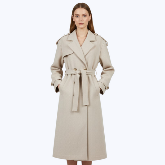 Manteau Trench JOSEPHA Beige - Made in Italy