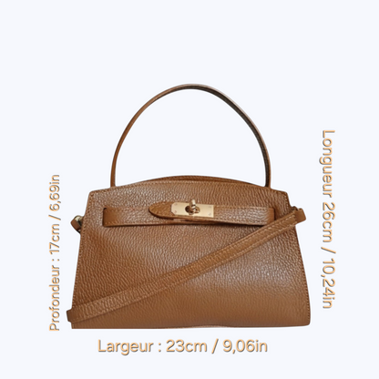 Sac SÉRÉNITÉ Camel - Cuir de Vachette Italien