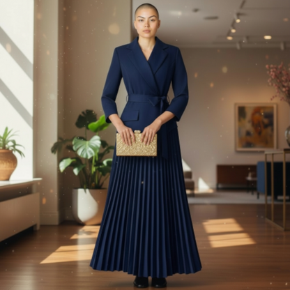 Robe plissée Alegria - bleu Marine