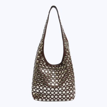 Sac JOËLLA - Besace Clouté Camel