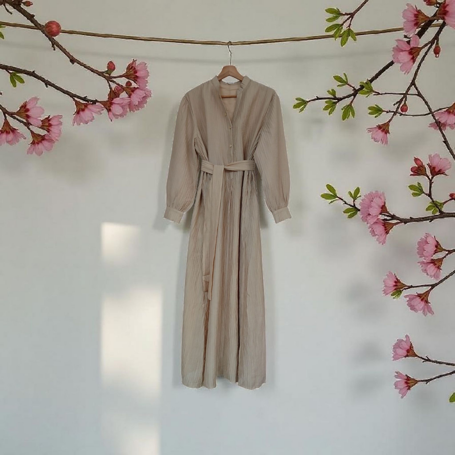 Robe Douceur Champagne - Manches bouffantes