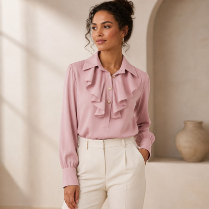 Blouse ALINE Rose Poudrée - Made in Italy
