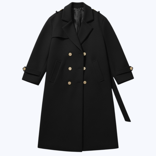 Manteau Trench JOSEPHA Noir - Made in Italy