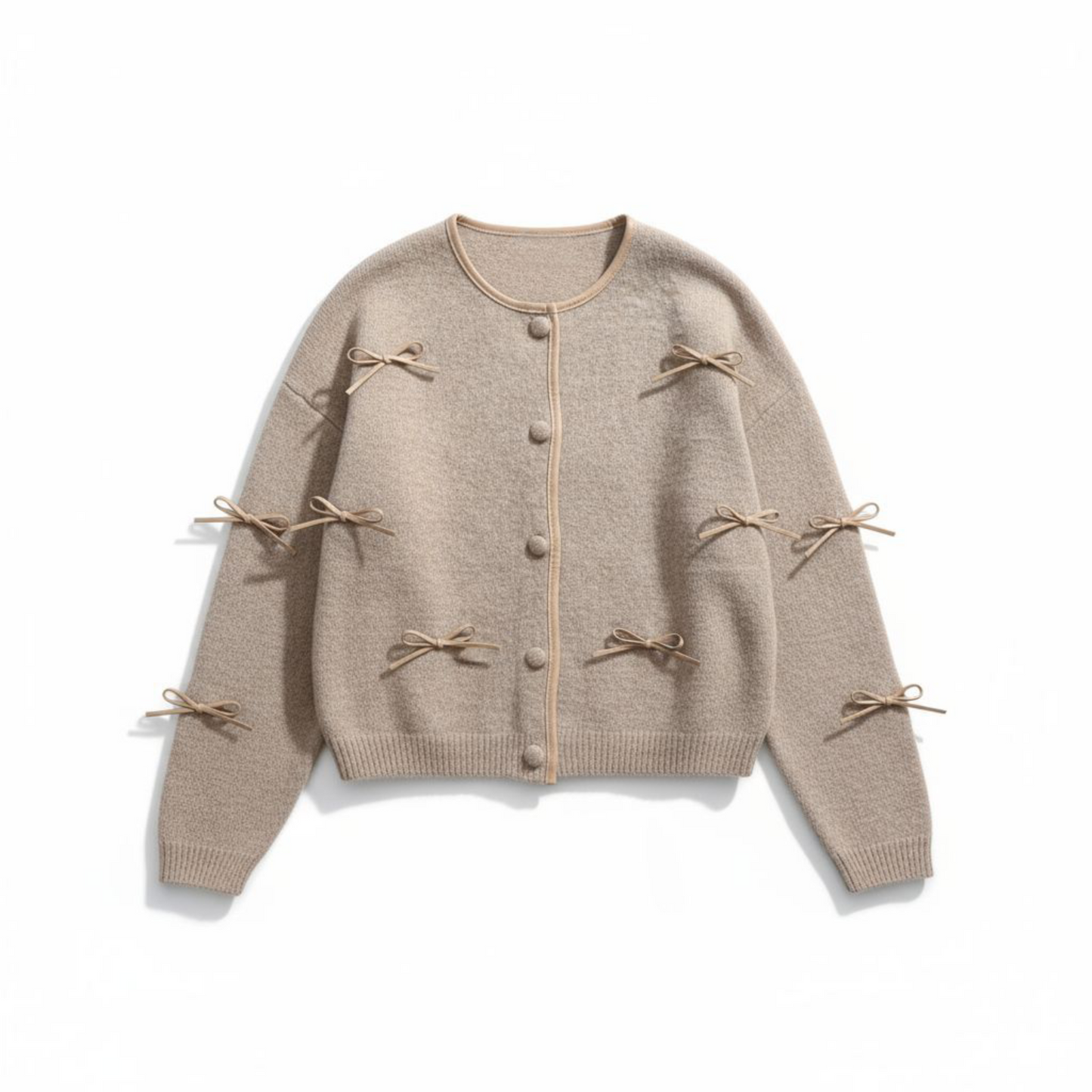 Cardigan Bonheur à Nœuds Décoratifs - Mélange Premium