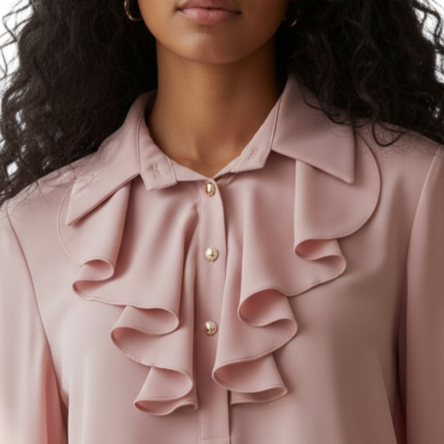 Blouse ALINE Rose Poudrée - Made in Italy