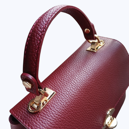 Sac JOY Bordeaux - Cuir de Vachette Italien
