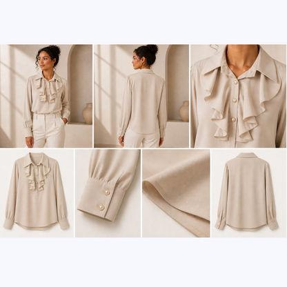 Blouse ALINE Beige - Made in Italy