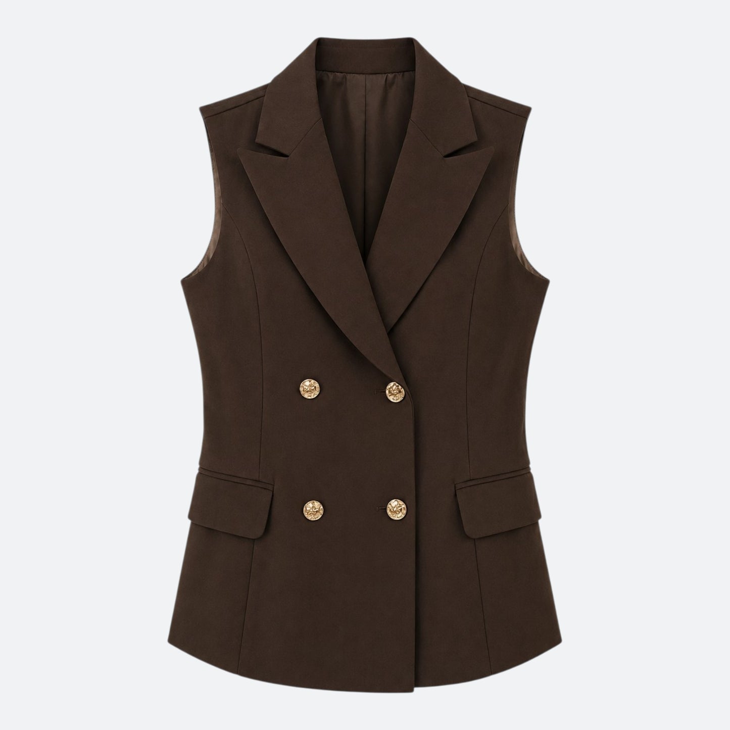 Veste Rebecca Sans Manches – Chocolat