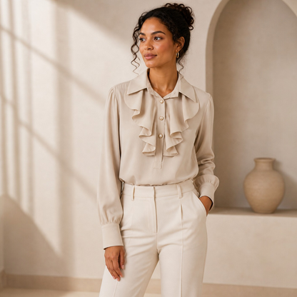 Blouse ALINE Beige - Made in Italy
