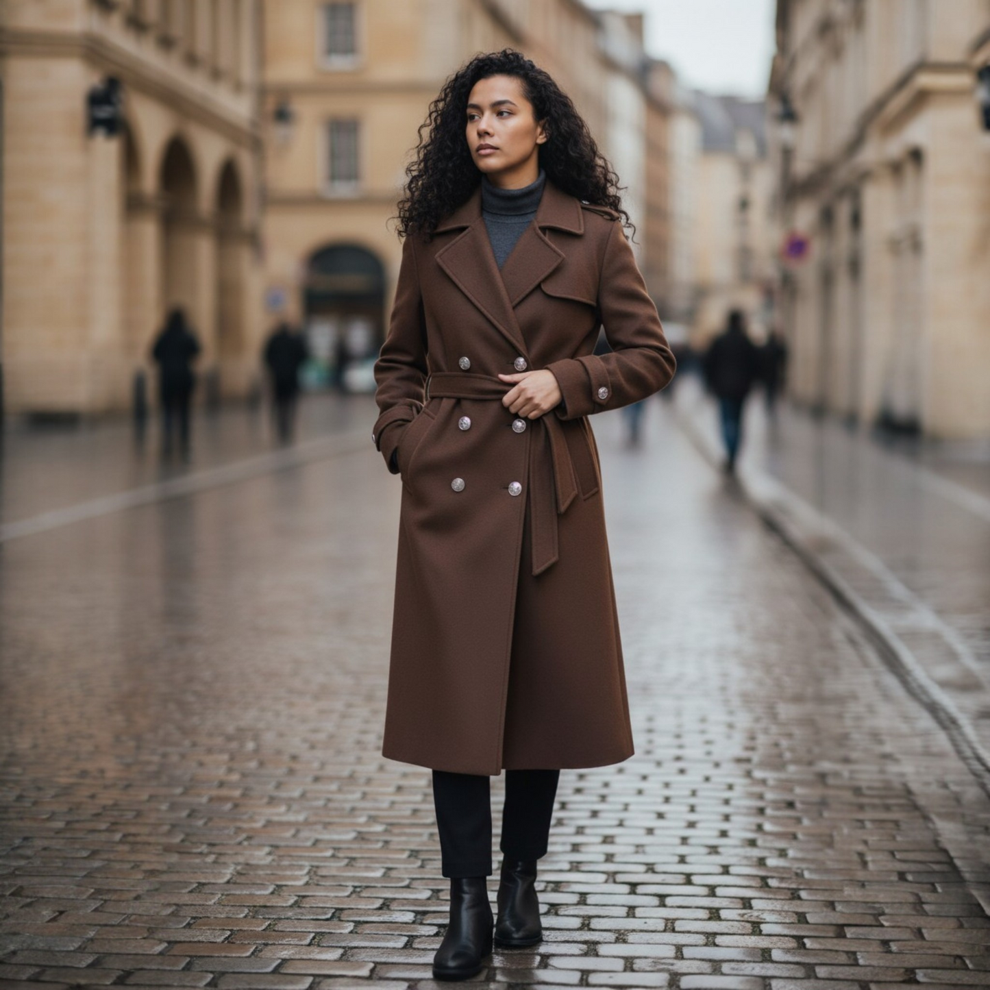 Manteau Josepha Marron - Made in Italy