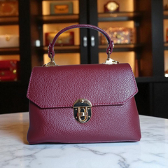 Sac Pure Bordeaux - Cuir de Vachette Italien