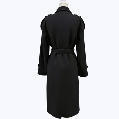 Manteau Trench JOSEPHA Noir - Made in Italy