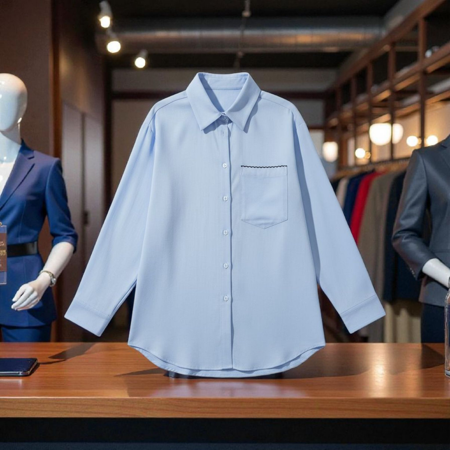 Chemisier Bonté de Dieu - Bleu ciel