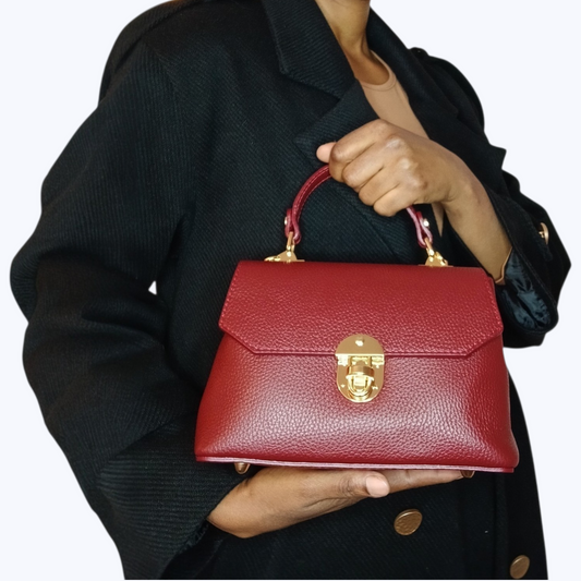 Sac JOY Bordeaux - Cuir de Vachette Italien