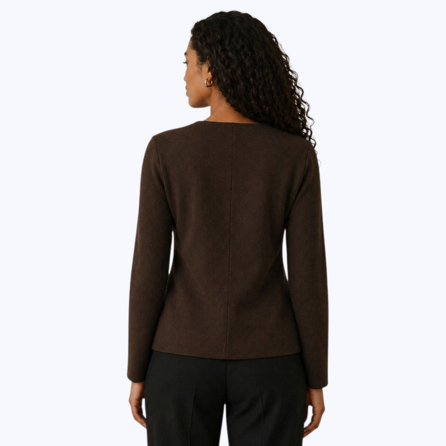 Cardigan GRÂCE choco- Boutons Dorés