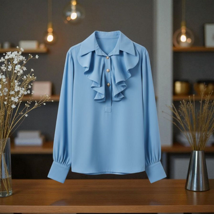 Blouse Aline Bleu Ciel  - Made in Italy
