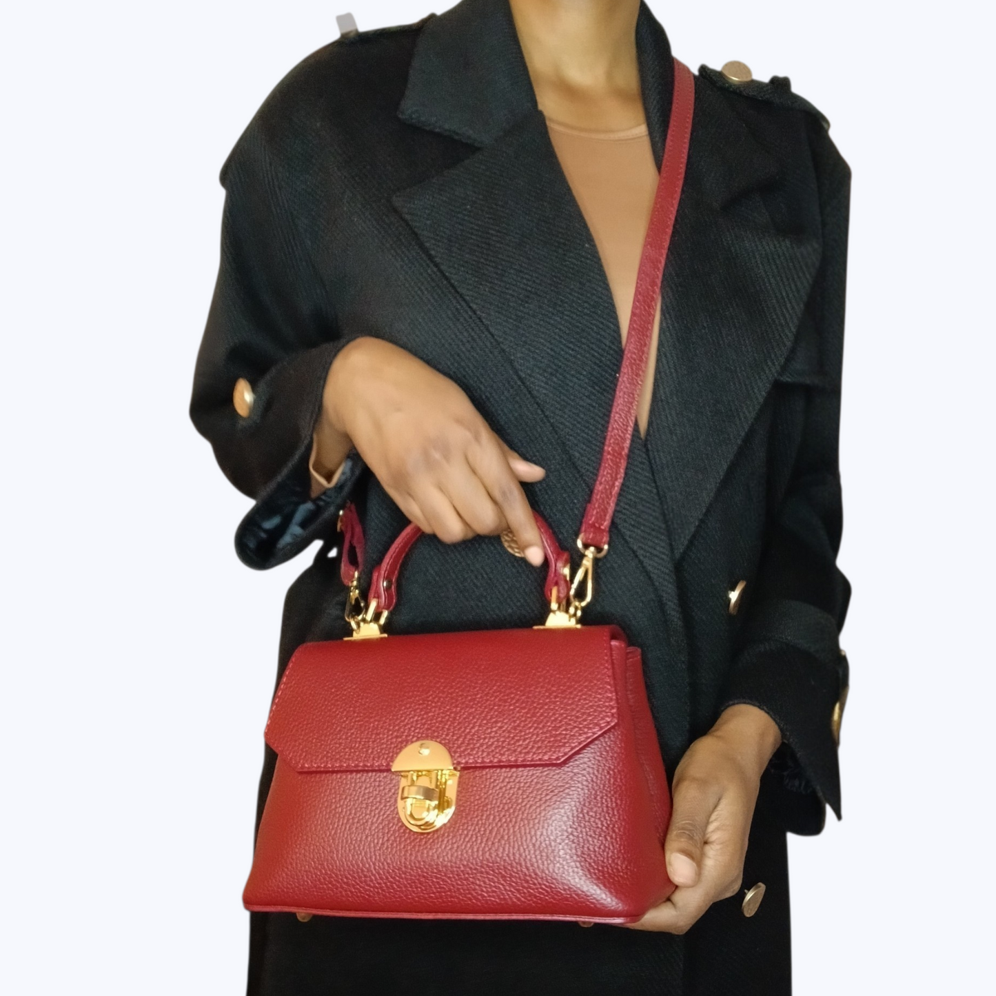 Sac JOY Bordeaux - Cuir de Vachette Italien