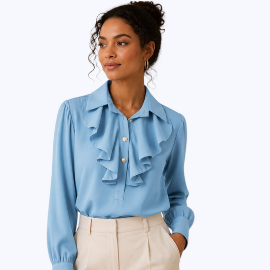 Blouse ALINE Bleu Ciel  - Made in Italy