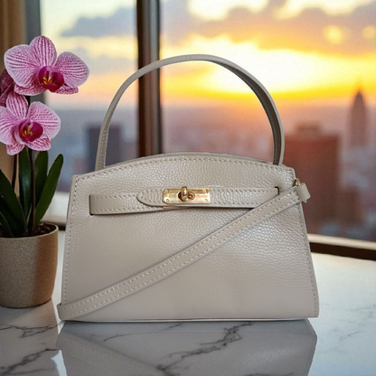 Sac Sérénité - Beige en cuir de Vachette - Élégance Intemporelle